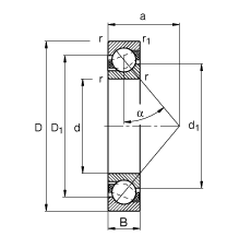 ǽ|S 7308-B-TVP,  DIN 628-1 ˜ʵҪߴ磬|  = 40